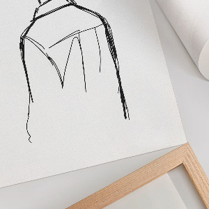 Poszter kép Pohled na postavu zezadu