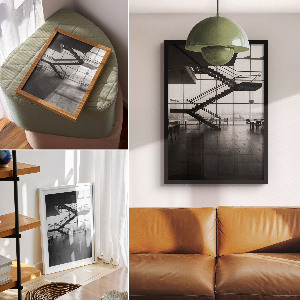 Retro plakát Interiér schodů