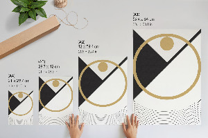 Retro plakát Geometrická kompozice