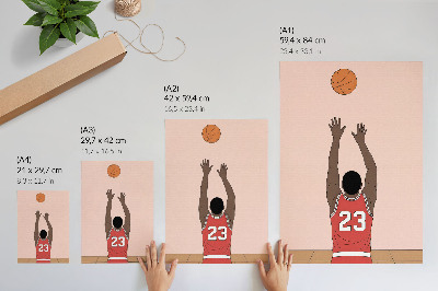 Retro plakát Basketbalista č. 23