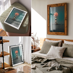 Retro poszter Maják a Měsíc