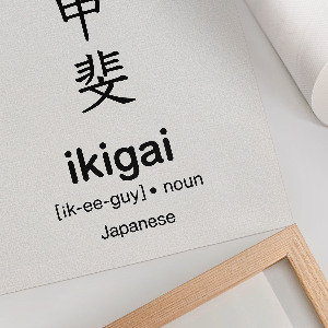 Retro plakát Japonská typografie