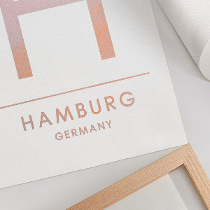 Vintage poszter H je pro Hamburk