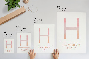 Vintage poszter H je pro Hamburk