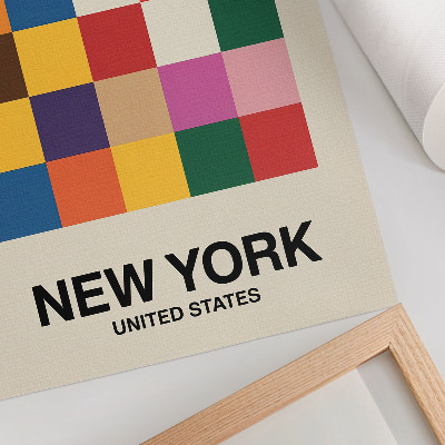 Retro plakát Barevné čtverce
