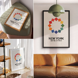 Retro poszter Ilustrace z New Yorku