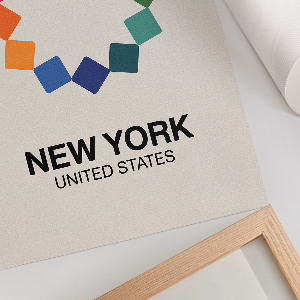 Retro poszter Ilustrace z New Yorku