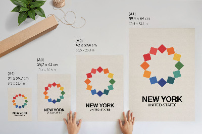 Retro poszter Ilustrace z New Yorku