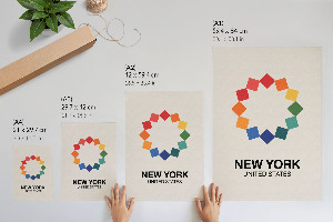 Retro poszter Ilustrace z New Yorku