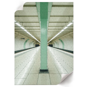 Poszter a metróalagút képével