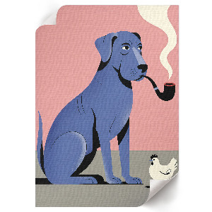 Retro plakát Pes a kuře