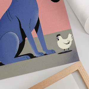 Retro plakát Pes a kuře