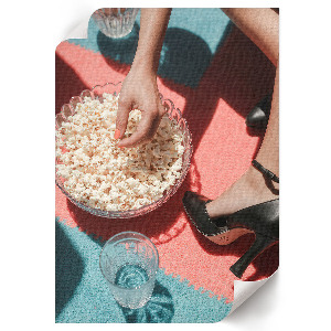 Retro popcorn témájú plakát