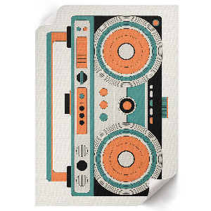 Poszterkép retro boomboxszal