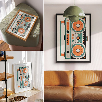 Poszter kép Retro boombox