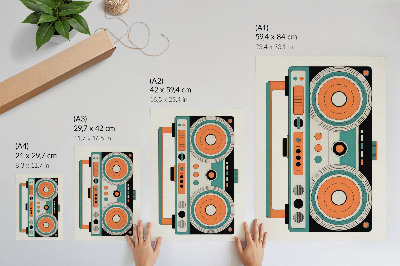 Poszter kép Retro boombox