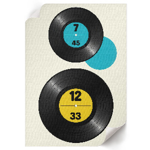 Retro poszter Vinylové umění