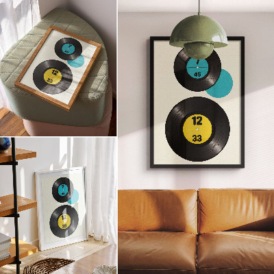 Retro poszter Vinylové umění