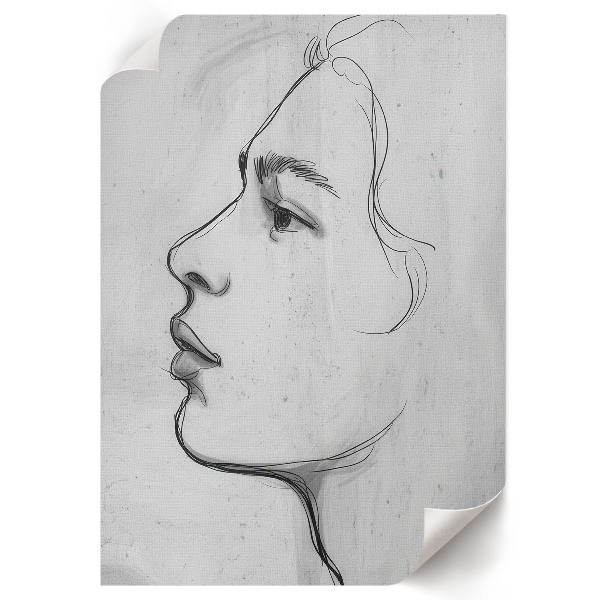 Vintage poszter Profil obličeje