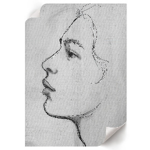 Vintage poszter Profil obličeje