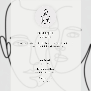 Vintage poszter Profil obličeje