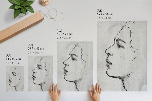 Vintage poszter Profil obličeje