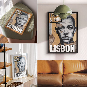 Poszter kép Lisabonská nástěnná malba