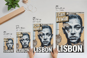 Poszter kép Lisabonská nástěnná malba