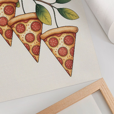 Retro plakát Pizza na větvi