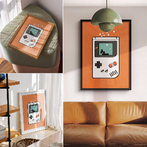 Retro Gameboy poszter