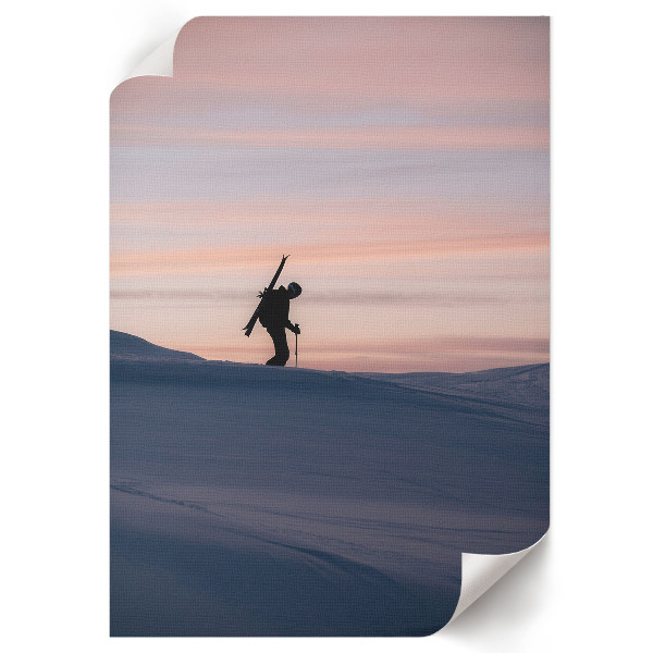 Retro poszter Zimní západ slunce