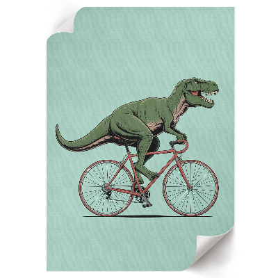 Vintage poszter Dinosaurus na kole