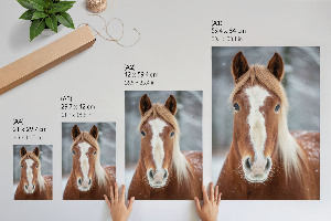 Retro poszter Kůň v zimě