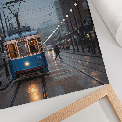 Retro plakát Modrá tramvaj