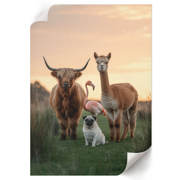 Vintage poszter Zvířata společně