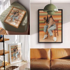 Retro plakát Retro scéna