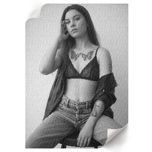 Retro poszter Černobílý portrét