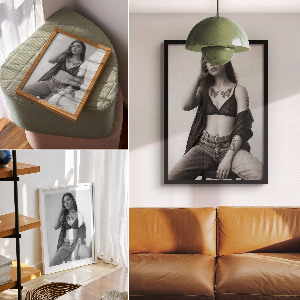 Retro poszter Černobílý portrét