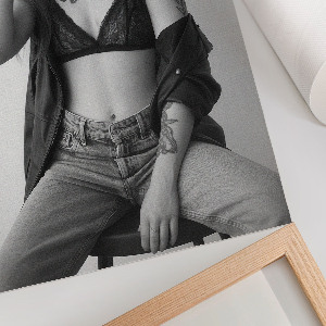 Retro poszter Černobílý portrét