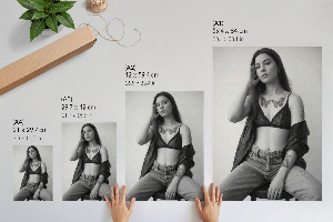 Retro poszter Černobílý portrét