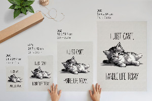 Vintage poszter Rozkošná kočička