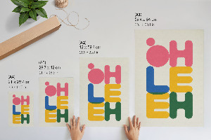 Retro poszter Typografická kompozice