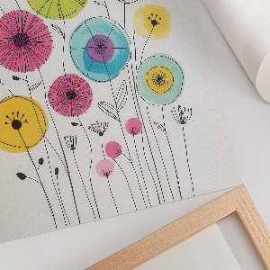 Retro poszter Barevné květiny