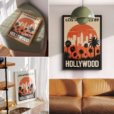 Retro plakát Hollywoodský pohled