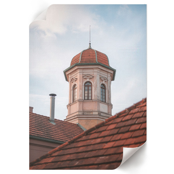 Retro poszter Věž a střecha