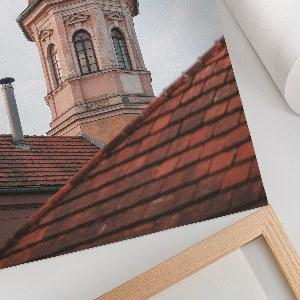 Retro poszter Věž a střecha