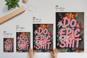 Retro plakát Dělej epické věci