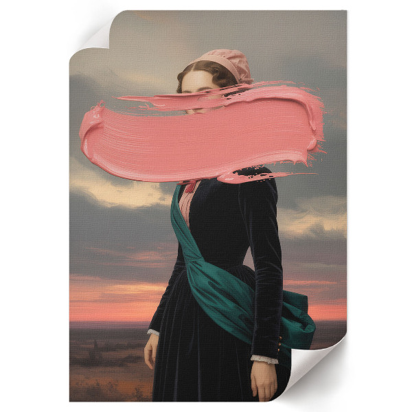 Vintage poszter Růžový surrealismus