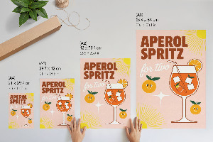 Retro plakát Aperol Spritz