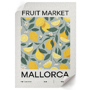 Retro plakát Citronový vzor